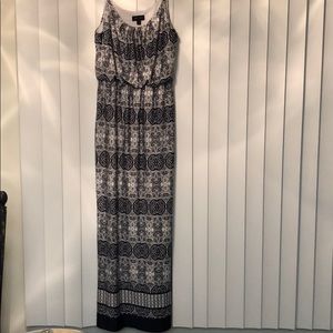 2 for $20! Navy Blue and White Maxi Dress